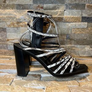 Franco Sarto Winnie Gladiator Snakeskin Heels Women's Size 9.5